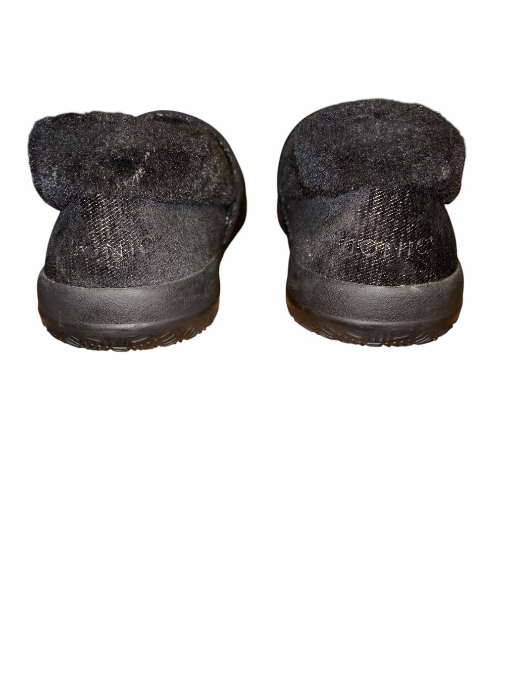Vionic Women's Black Plush Slip-On Slippers - Picture 4 of 5